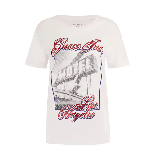 Guess Γυναικεία κοντομάνικη μπλούζα Postcard Tee